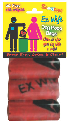 Scoochie EX WIFE 3 Pack Poop Bags In Bag and Header
