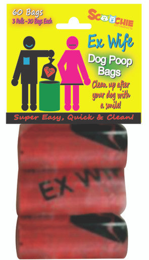 Scoochie EX WIFE 3 Pack Poop Bags In Bag and Header Retail