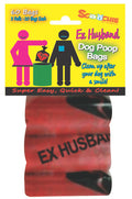 Scoochie EX HUSBAND  3 Pack Poop Bags In Bag and Header