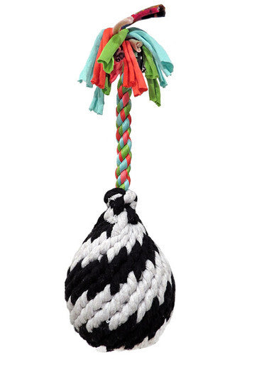 Large  Super Scooch Squeak Rope R Ball 11 Inch Retail