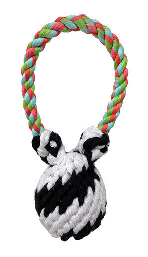 Small Super Scooch Squeaker Bear Rope Tug 8 Inch Retail