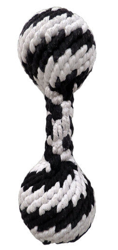 Large Super Scooch Braided Rope Squeaker Dumbbell 12 Inch Retail