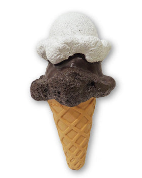 7.5 Inch Premium Stuffed  Latex Double Scoop Ice Cream Cone Retail