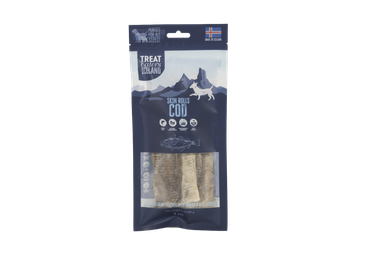 Dried Cod Skin 5-6 Inches 3 Piece Bag