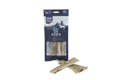 Dried Cod Skin 5-6 Inches 3 Piece Bag