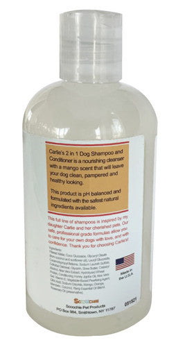 8 Ounce Promo Bottle Carlies Ultra Premium Dog Shampoo & Conditioner