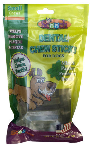 10 Ounce Mr. Scooch USA Mint Dental Chews Small Retail