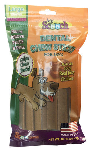 10 Ounce Mr. Scooch USA Juicy Chicken Dental Chews Large Retail