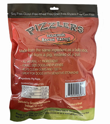 12 Pack Pizzlers (SPIRAL) Pork Pizzle