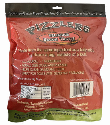 20 Pack Pizzlers (SPIRAL)  Pork Pizzle