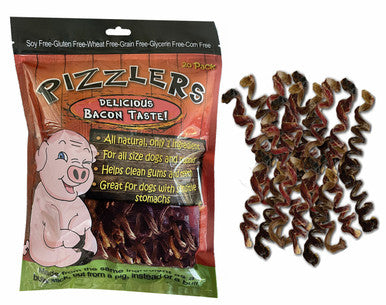 20 Pack Pizzlers (SPIRAL)  Pork Pizzle