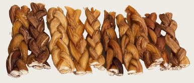 1 Pound 6 Inch BRAIDED Bully Sticks In Zip Lock Bag