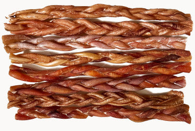 1 Pound 12 Inch BRAIDED Bully Sticks In Zip Lock Bag