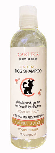 Carlies Ultra Premium Oatmeal & Aloe Shampoo, Coconut Scent For Dogs 16 Ounce Retail