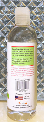Carlies Ultra Premium Deodorizing Dog Shampoo