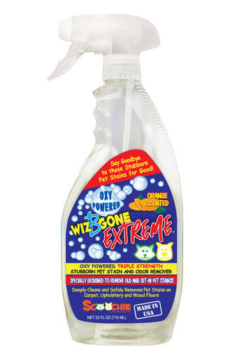 22 Ounce Wiz B Gone EXTREME Oxy Powered Stain and Odor Remover Retail