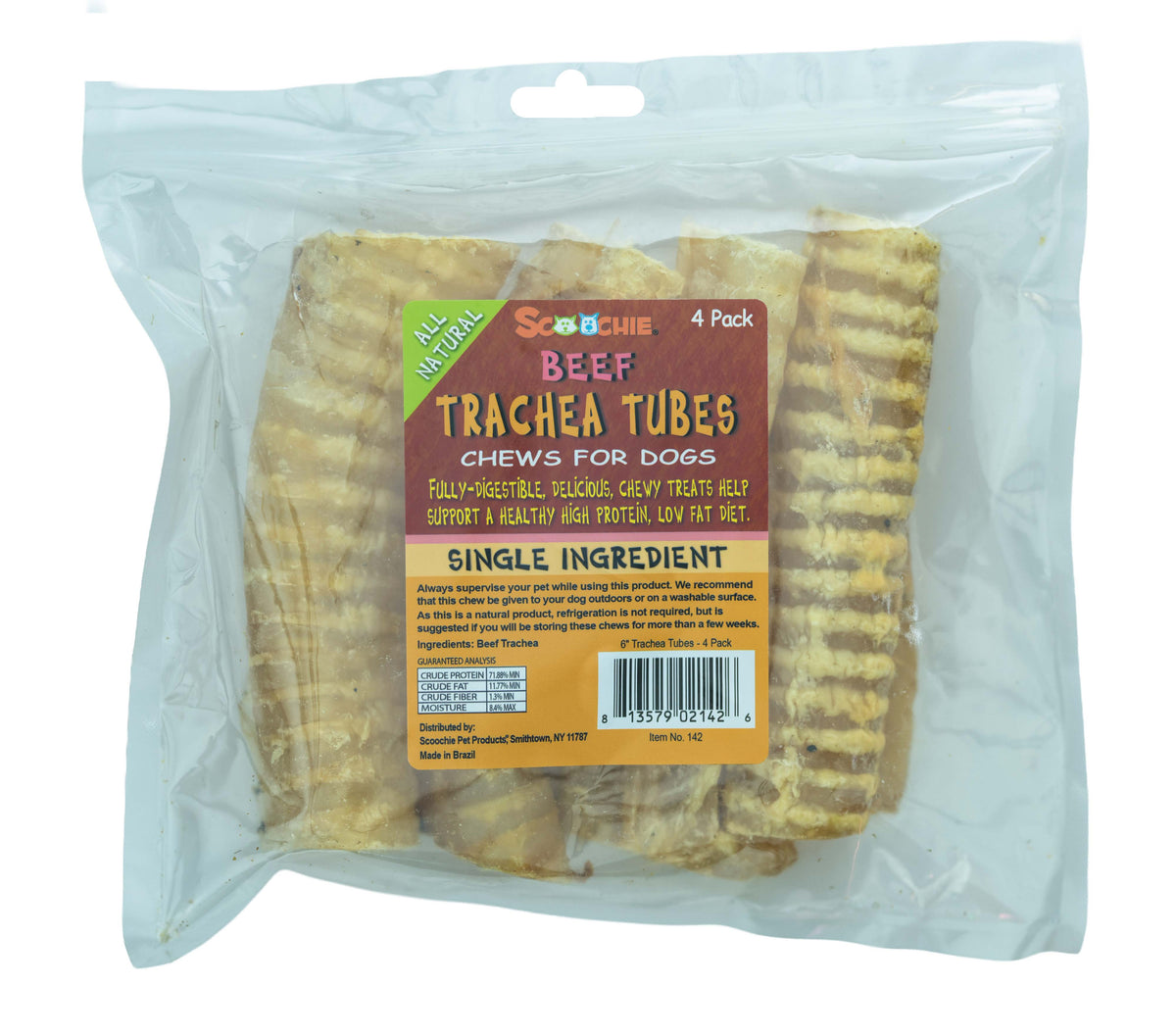 6 Inch Trachea Tube 4 Pack with UPC