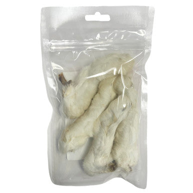 Rabbit foot with Hair 4 Pack Peggable Bag with UPC