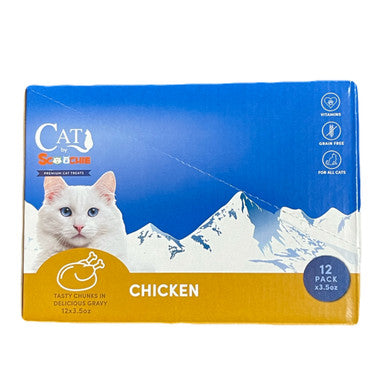 Cat by Scoochie Cat Food 3.5 Ounce Pouch - Chicken - 12 Pack