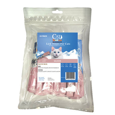 Cat by Scoochie Lick Treats- Salmon .5oz- 24 Pack