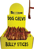 12 Inch JUMBO Bully Stick With Scoochie Cigar Band/UPC Med Long PDQ of 24