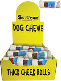 Jumbo Thick 5-6 Inch Cheek Roll Shrink With Sticker and UPC Med Long PDQ 12