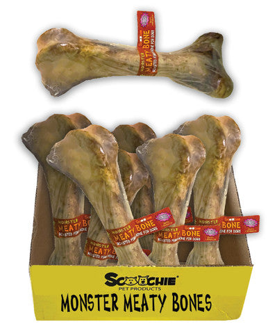 16-18" Inch Monster Natural Meaty Bone - Scoochie Cigar Band Large PDQ of 6