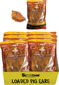 Bacon & Cheddar Loaded Pig Ears 10 Pack Peggable Zip Lock Bag Large PDQ of 6