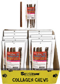 12 Inch CS Deluxe Collagen Sticks 4 Pack In Zip Lock Bag 12x9x11 PDQ of 12