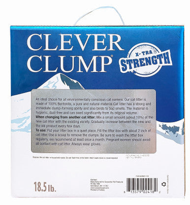 Clever Clump Bentonite Boxed Cat Litter 18.5 Pounds