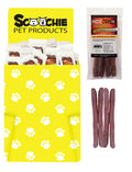 Dump Bin Of Hide Zero Bully Flavored Rawhide Alternative 6 Inch 6 Pack 70 Zip Lock Packages Per Display