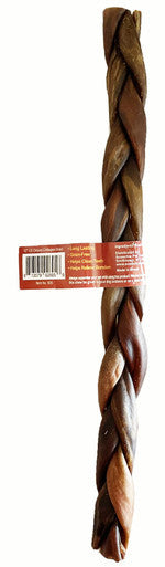 12 Inch BRAIDED CS Deluxe Collagen Stick with Cigar Band
