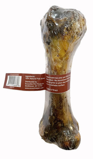 Pork Femur Bone Shrink with Cigar Band and UPC Retail