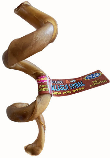 6-7 Inch CS Deluxe Collagen Spiral with Cigar Band and UPC