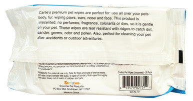 Carlies Premium Multi Purpose Pet Wipes 50 Pack