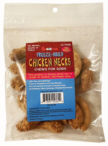 12 Pack Freeze Dried Chicken Necks