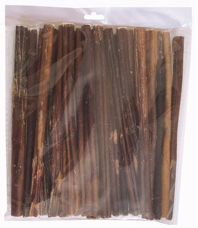 25 Pack 12 Inch Bully Stick in Zip Lock Bag
