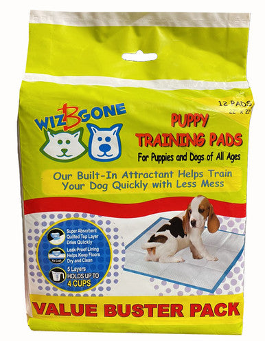 Wiz B Gone Puppy Training Pads Pack of 12
