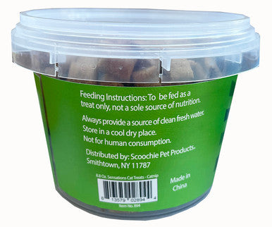 Scoochie Sensations Catnip Filled Cat Treats 8.8 Ounce Tub