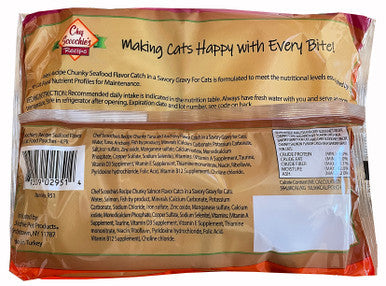 Chef Scoochies 4 Pack 3 Ounce Cat Food Seafood Pack