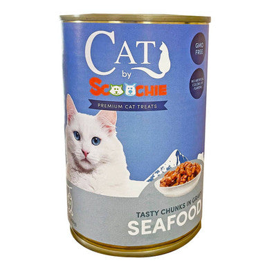 Cat by Scoochie Cat Food & Treats Planogram - 4 Foot - 4 Shelf