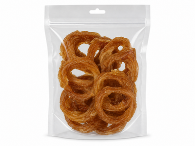 8 Ounce Turkey Tendon Rings Bag with Sticker