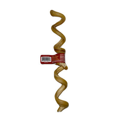 12 Inch Spiral Bully Stick With Scoochie Cigar Band / UPC